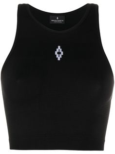 MARCELO BURLON COUNTY OF MILAN бесшовный укороченный топ County