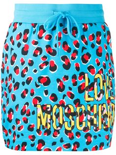 Love Moschino спортивная юбка с леопардовым принтом