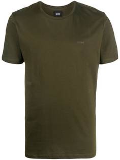 BOSS logo print round neck T-shirt