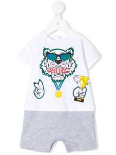 Kenzo Kids короткий комбинезон с принтом