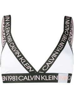 Calvin Klein Underwear бюстгальтер с логотипом и треугольными чашками