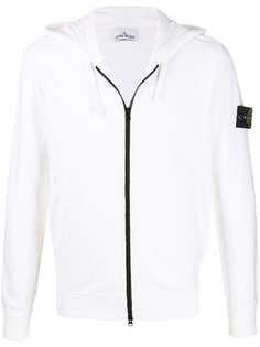 Stone Island compass logo zipped hoodie
