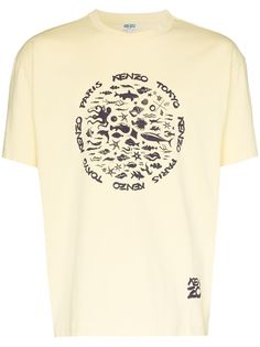 Kenzo KENZ SEA PRNT SS TEE WHT