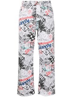 Maison Margiela кроссовки с принтом граффити