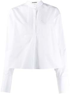 Jil Sander рубашка с длинными рукавами и манишкой