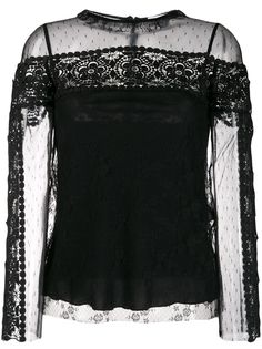RedValentino блузка Point dEsprit из тюля