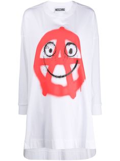Moschino платье-футболка с графичным принтом