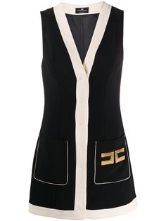 Elisabetta Franchi декорированное платье в стиле колор-блок