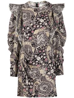 Isabel Marant Étoile платье мини Catarina с оборками и принтом