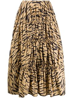 Rejina Pyo ярусная юбка с тигровым принтом