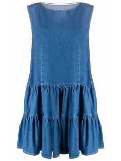 Mm6 Maison Margiela джинсовое платье с оборками
