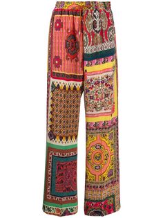 Etro брюки в технике пэчворк