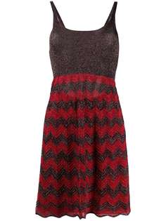 M Missoni трикотажное платье с узором шеврон