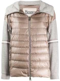 Herno стеганая куртка со вставкой из джерси