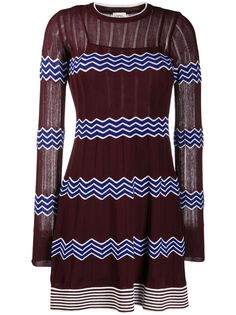 M Missoni трикотажное платье с узором зигзаг