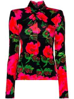 Richard Quinn топ с цветочным принтом
