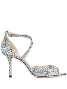 Jimmy Choo босоножки Emsy 85 с блестками