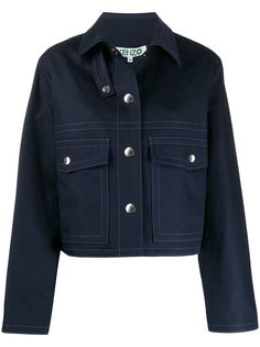 Kenzo укороченная куртка с накладными карманами