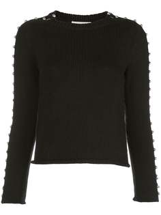 3.1 Phillip Lim boat neck stud-embellished jumper