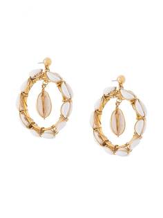 Oscar de la Renta серьги с ракушками