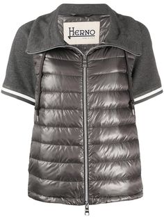 Herno стеганая куртка с короткими рукавами