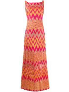 M Missoni трикотажное платье с узором зигзаг