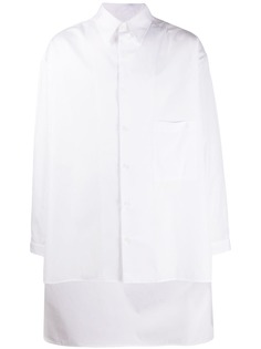 Yohji Yamamoto рубашка с асимметричным подолом