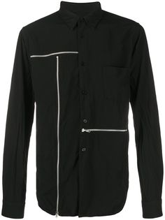 Comme Des Garçons Homme Plus рубашка с заостренным воротником и молниями