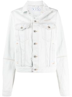Off-White джинсовая куртка с вырезами