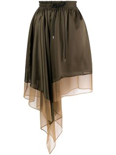 Sacai юбка с драпировкой