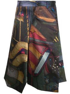 Comme Des Garçons Homme Plus драпированные шорты с графичным принтом
