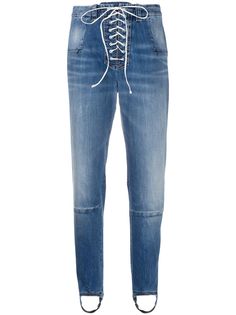 UNRAVEL PROJECT джинсы со шнуровкой и штрипками