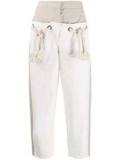 Stella McCartney брюки со вставками и декоративными веревками