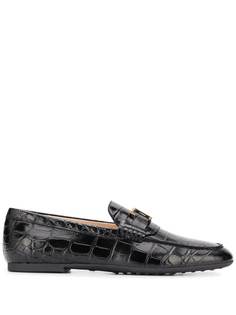 Tods пенни-лоферы с тиснением под кожу крокодила Tod`S