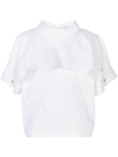 3.1 Phillip Lim DOLMAN SLV TOP W FOLDOVER COLLAR