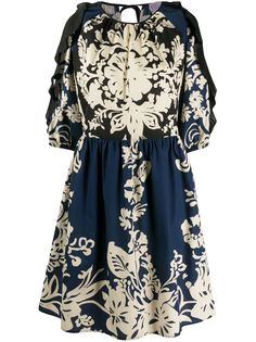 RedValentino платье мини с цветочным принтом