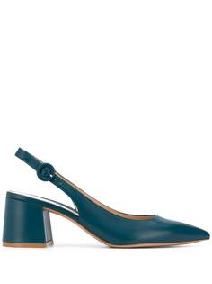 Gianvito Rossi туфли на блочном каблуке с ремешком на пятке