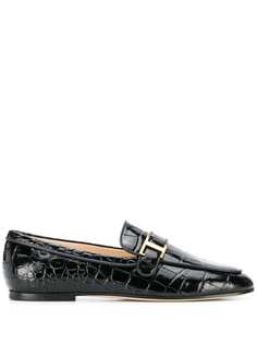 Tods лоферы с тиснением под кожу крокодила Tod`S