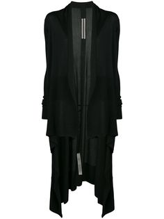 Rick Owens длинный кардиган с драпировкой