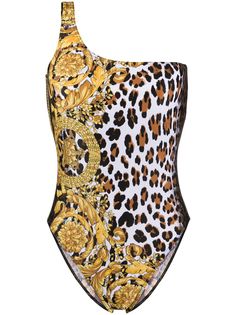 Versace Animalier baroque print swimsuit