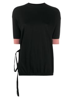 Marni трикотажный топ с контрастными манжетами