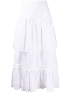 Mm6 Maison Margiela ярусная юбка миди