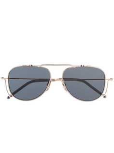 Thom Browne Eyewear солнцезащитные очки-авиаторы TBS917