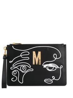 Moschino декорированный клатч