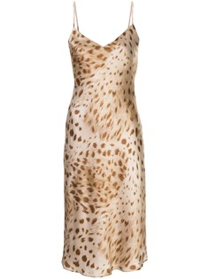 LAgence платье-комбинация с леопардовым принтом
