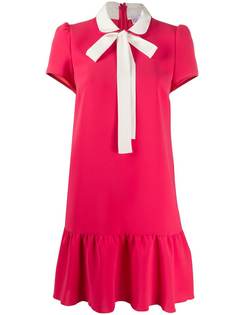 RedValentino короткое платье с контрастным бантом