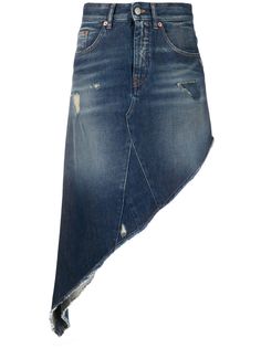 Mm6 Maison Margiela джинсовая юбка асимметричного кроя