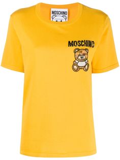 Moschino футболка Teddy с бисером