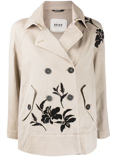 Bazar Deluxe пальто с цветочной вышивкой