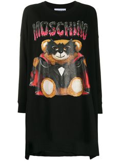Moschino трикотажное платье Bat Teddy Bear